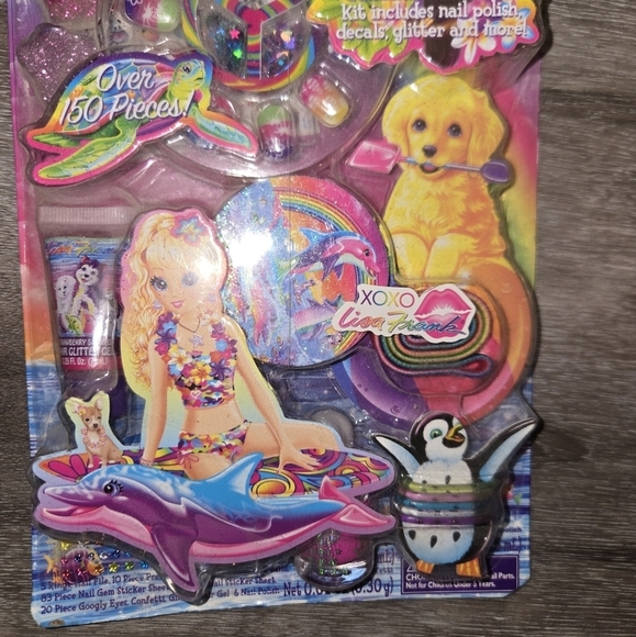 New LISA FRANK COSMETIC SET BEAUTY BITS. OVER 150 PIECES ~ XOXO ~ FINGE… - Picture 2 of 3